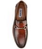 Color:Cognac - Image 5 - Men's Privacy Leather Bit Detail Loafers