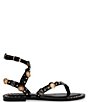 Color:Black - Image 2 - Recent Strappy Thong Flat Sandals