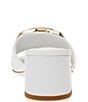 Color:White - Image 3 - Santana Leather Chain Hardware Block Heel Slide Sandals
