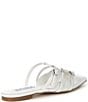 Color:White - Image 2 - Shatter Leather Strappy Flat Mules