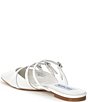 Color:White - Image 3 - Shatter Leather Strappy Flat Mules