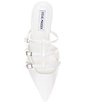 Color:White - Image 5 - Shatter Leather Strappy Flat Mules