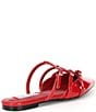 Color:Red - Image 2 - Shatter Patent Leather Strappy Flat Mules