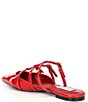 Color:Red - Image 3 - Shatter Patent Leather Strappy Flat Mules