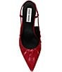 Color:Red - Image 5 - Syrie Leather Kitten Heel Slingback Pumps