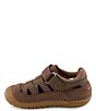 Color:Brown - Image 4 - Boys' Adam Leather Fisherman Sandals (Infant)
