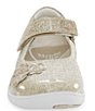Color:Champagne - Image 5 - Girls' Holly SR Sparkle Flower Detail Mary Janes (Youth)