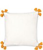 Color:Multi - Image 2 - Anja Tasseled & Embroidered Tiger Square Pillow