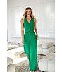 Color:Kelly Green - Image 4 - Chelsea Button Up Cropped V Neck Sleeveless Coordinating Vest