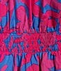 Color:Cerulean/Pink - Image 6 - Floral Print Off-The-Shoulder Long Bell Sleeve Maxi Dress