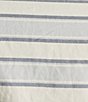 Color:Blue White - Image 4 - Leah Stripe Print Square Neck Spaghetti Strap Sleeveless Fringe Trim Coordinating Crop Top