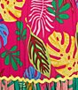 Color:Fuchsia Multi - Image 4 - Marina Tropical Floral Print Tiered A-Line Coordinating Maxi Skirt