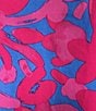 Color:Cerulean Pink - Image 4 - Plus Size Floral Print Split V-Neck Ruffle Cap Sleeve Coordinating Blouse