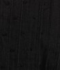 Color:Black - Image 5 - Plus Size Leah Lace Trim Crew Neck Short Ruffle Sleeve Blouse
