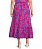 Color:Cerulean Pink - Image 2 - Plus Size Poplin Berry Tatchi Yeraldi Ruddle Coordinating Midi Skirt
