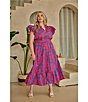 Color:Cerulean Pink - Image 5 - Plus Size Poplin Berry Tatchi Yeraldi Ruddle Coordinating Midi Skirt