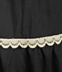 Color:Black - Image 3 - Plus Size Poplin Cotton Poplin Square Neck Tie Shoulder Strap Sleeveless Tiered Maxi Dress