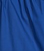 Color:Cobalt - Image 5 - Risette Cotton V-Neck Ruffle Cap Sleeve Top