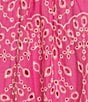 Color:Fuschia - Image 4 - Rosie Eyelet Floral Split V-Neck Short Sleeve Mini A-Line Dress