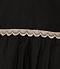 Color:Black - Image 3 - Stripe Square Neck Tie Strap Lace Trim Tiered Sleeveless Maxi Dress