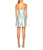 Color:Celadon - Image 2 - Dot Sequin Strapless Tube Fit and Flare Mini Dress