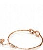 Color:Rose Gold - Image 4 - Crystal Hyperbola Infinity Rose Gold Bangle Bracelet