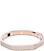 Color:Rose Gold - Image 1 - Dextera Crystal Octagon Bangle Bracelet