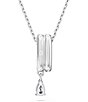 Color:Silver - Image 1 - Dextera Crystal Short Pendant Necklace
