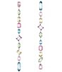 Color:Multi - Image 1 - Crystal Gema Multicolored Linear Earrings