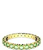 Color:Light Green - Image 1 - Matrix Collection Crystal Light Green Round Cut Band Ring