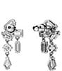 Color:Silver - Image 4 - Crystal Mesmera Mixed Cuts Drop Earrings