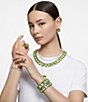 Color:Green - Image 6 - Millenia Green Octagon Cut Stud Earrings