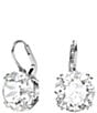 Color:Silver - Image 2 - Millenia Round Crystal Drop Earrings
