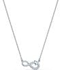 Color:Silver/Crystal - Image 1 - Swa Crystal Infinity Necklace