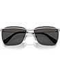 Color:Silver - Image 5 - Women's Crystal SK7006 58mm Rectangle Sunglasses