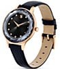 Color:Black - Image 3 - Women's Octea Nova Quartz Analog Black Leather Strap Watch