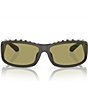 Color:Dark Grey/Green - Image 2 - Women's SK6009 73mm Wrap Sunglasses