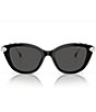 Color:Black - Image 2 - Women's SK6010 53mm Cat Eye Sunglasses