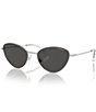 Color:Dark Grey - Image 1 - Women's SK7014 58mm Cat Eye Sunglasses