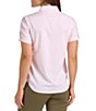 Color:Dusty Pink Check - Image 2 - Safari Collection Caitlyn Stretch Button Front Short Sleeve Top