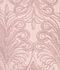 Color:Rose Quartz - Image 3 - Illusion Short Sleeve Split V-Neck Corded Lace Sheath Dress