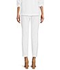 Color:White - Image 2 - High Rise Pull-On Pants