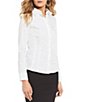 Color:White - Image 1 - Long-Sleeve Tailored Dress Blouse