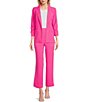 Color:Ultra Pink - Image 3 - Coordinating Pleated Front Tapered Pants