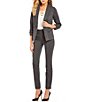 Color:Grey Heather - Image 3 - Ruched-Sleeve Coordinating Suiting Blazer Jacket
