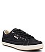 Color:Black Distressed - Image 1 - Moc Star 2 Distressed Canvas Sneakers