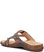 Color:Espresso - Image 3 - Perfect Leather Toe Loop Thong Adjustable Sandals