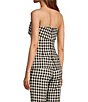 Color:Noir - Image 5 - Paris Tonnie Stretch Woven Sleeveless Gingham Print Strapless Coordinating Tube Top