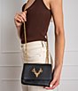 Color:Black - Image 4 - Pebbled Leather Micro Crossbody Bag
