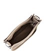 Color:Dove Grey - Image 3 - Sayre Leather Mini Sling Silver Tone Hardware Crossbody Bag